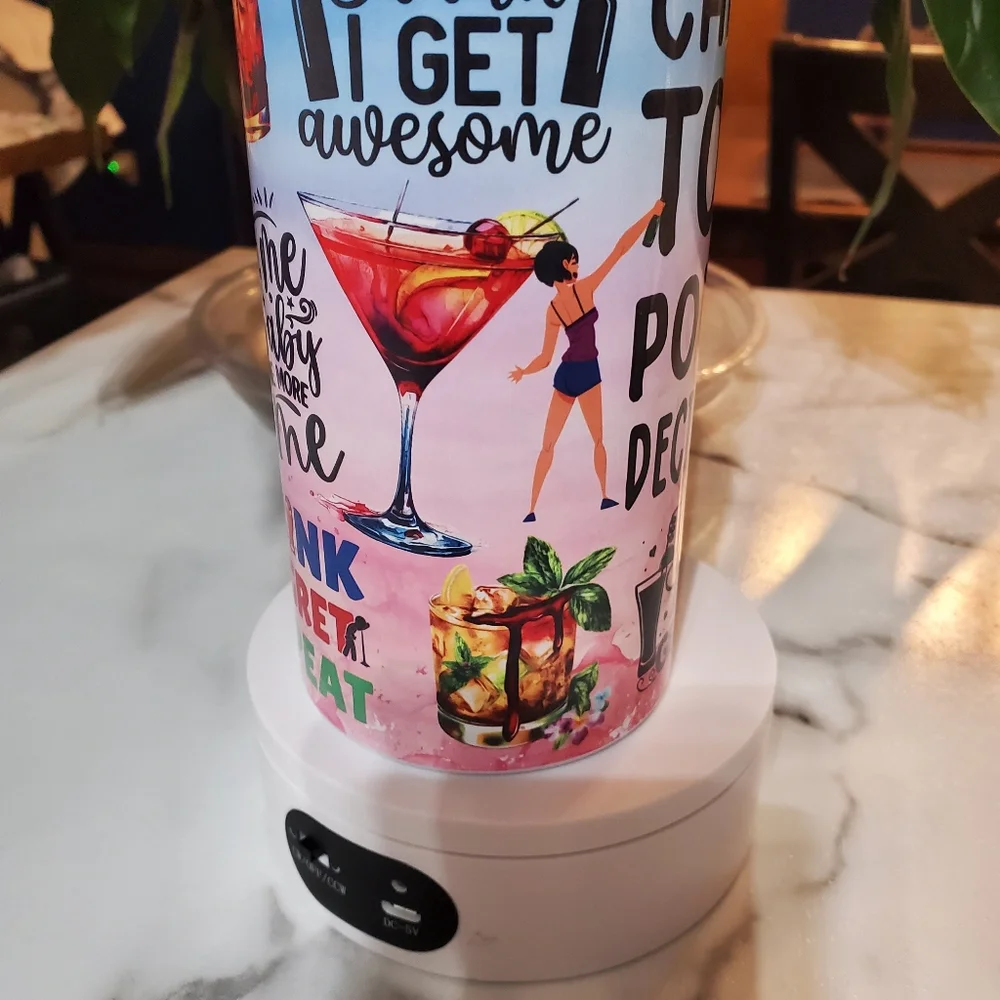 Liquid Therapy Funny Quotes 4 in 1 Can Cooler 14oz Tumbler 🎉sale